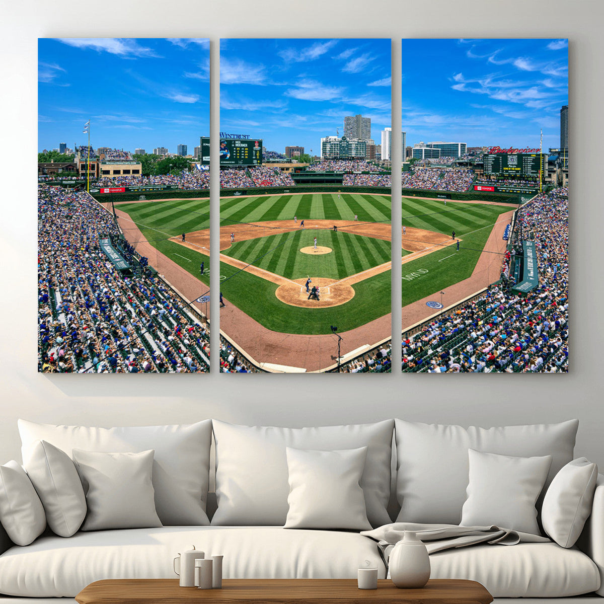 Wrigley Field Baseball Stadium Canvas Wall Art – Packed