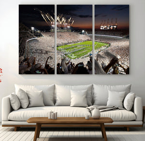 Penn State Stadium Wall Art – White Out Football Game Canvas