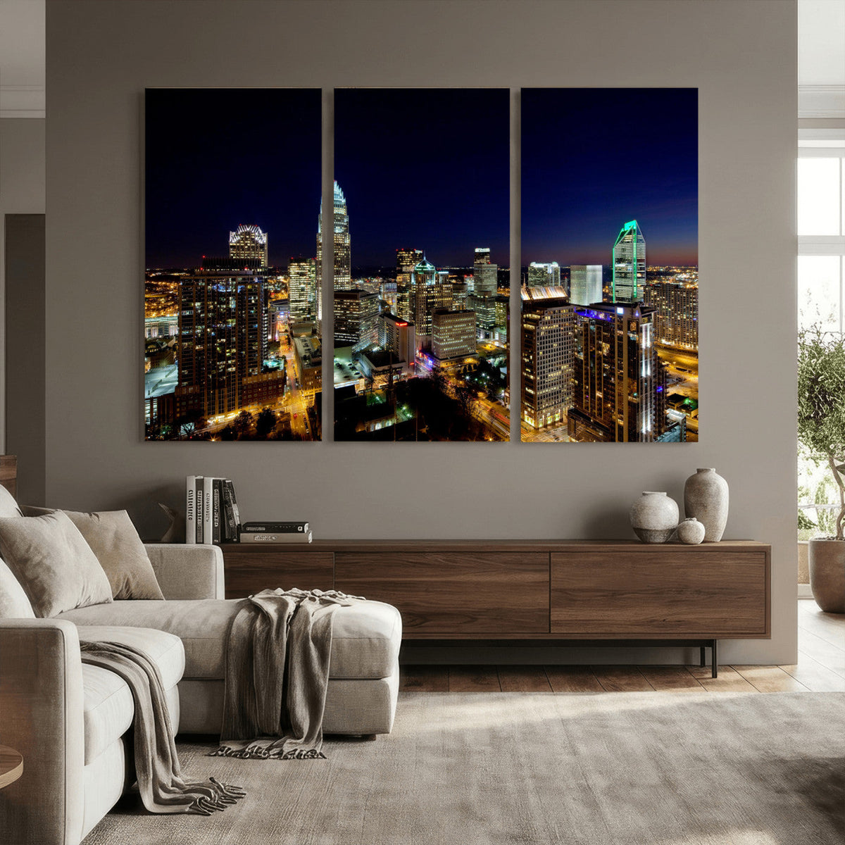 Atlanta Skyline Wall Art Canvas Print – Modern Cityscape