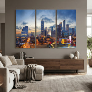 Atlanta Skyline Wall Art Canvas Print, Atlanta Downtown