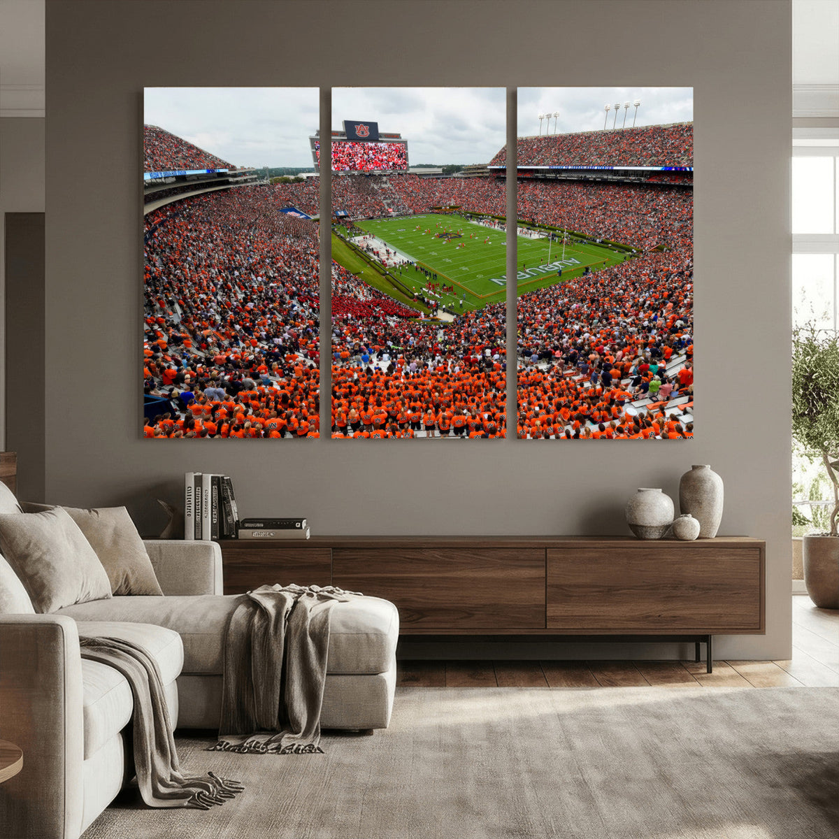 Auburn Stadium Wall Art Canvas Print, Jordan Hare Stadium