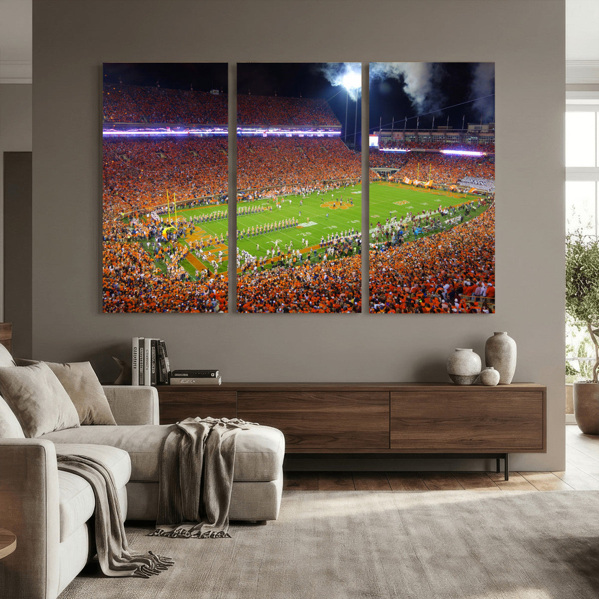 Clemson Football Stadium Wall Art Canvas Print, College