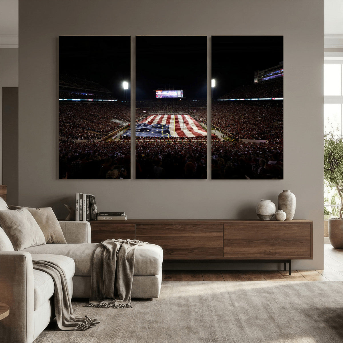 Oklahoma Memorial Stadium Wall Art Canvas Print – Oklahoma