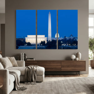 Washington DC Skyline Wall Art Canvas Print – Lincoln