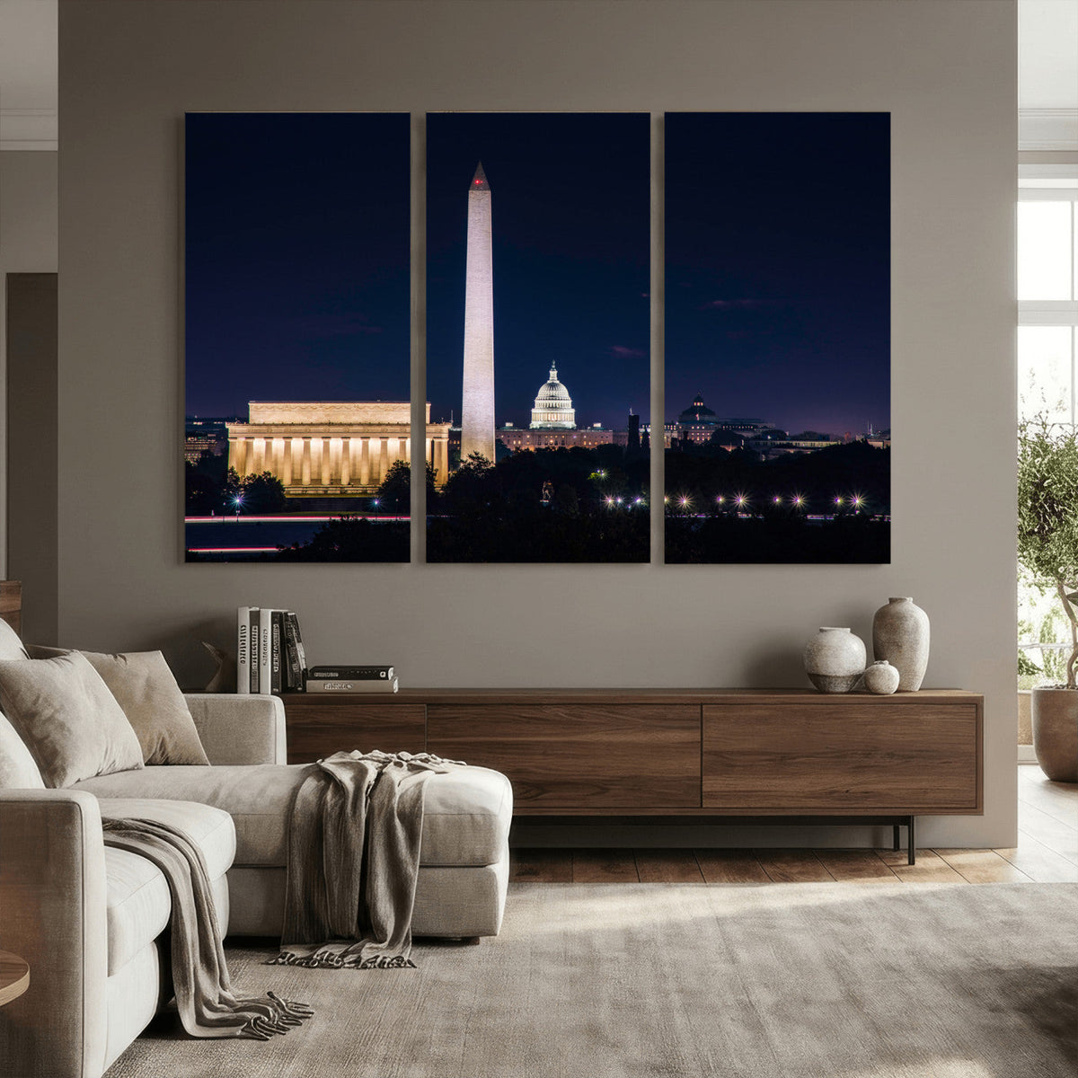 Washington White House Skyline Wall Art Canvas Print –