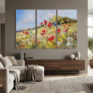 Abstract Mountain Landscape Wall Art Canvas Print – Textured