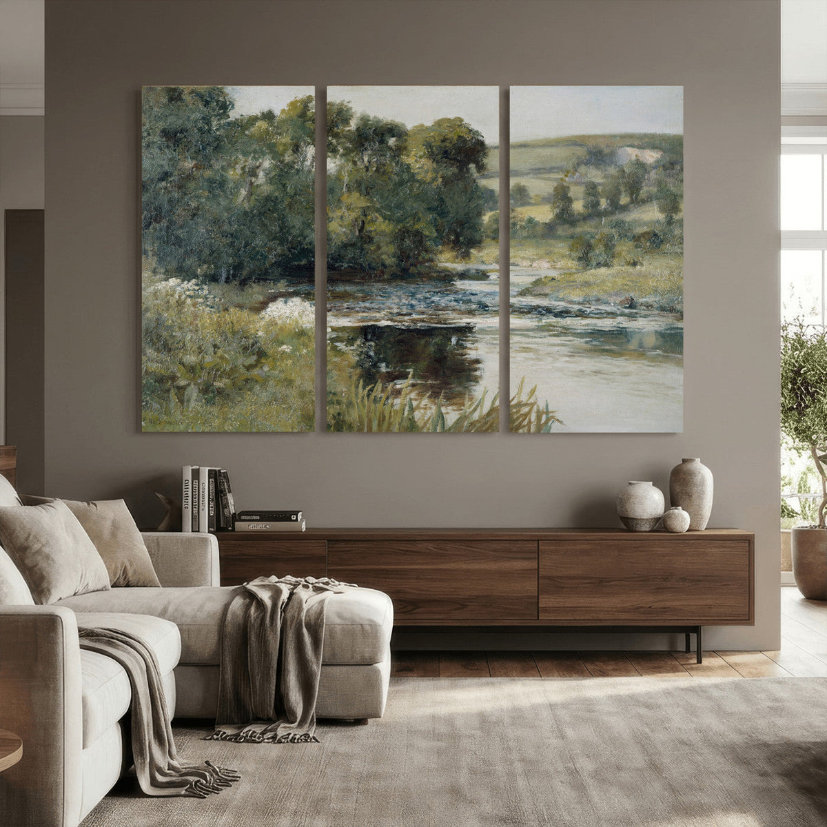 Edward Mitchell Bannister Streamside Wall Art Canvas Print