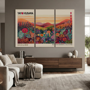 Yayoi Kusama Colorful Landscape Wall Art Canvas Print –