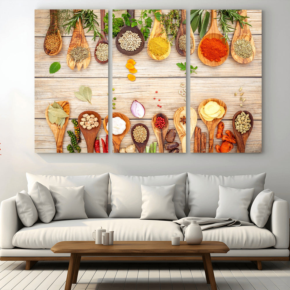 Kitchen Spice on the Table Wall Art, Kitchen Spice Wall Art