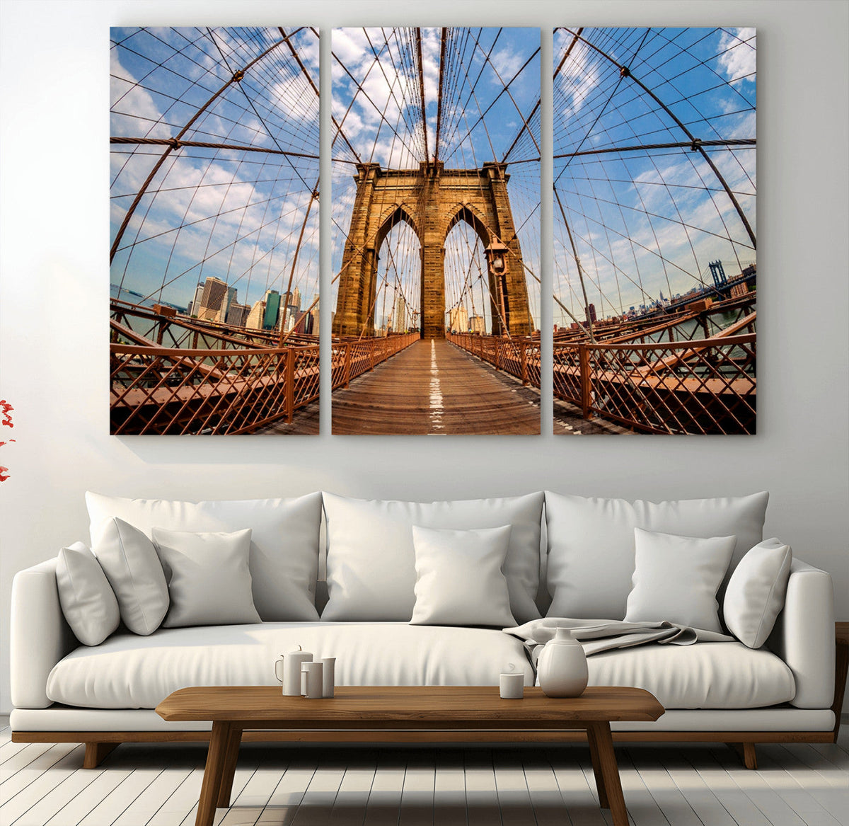 Brooklyn Bridge Manhattan Wall Art Canvas Print