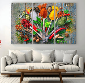 Spoonful of Spices Cooking Wall Art Canvas Print - Vibrant