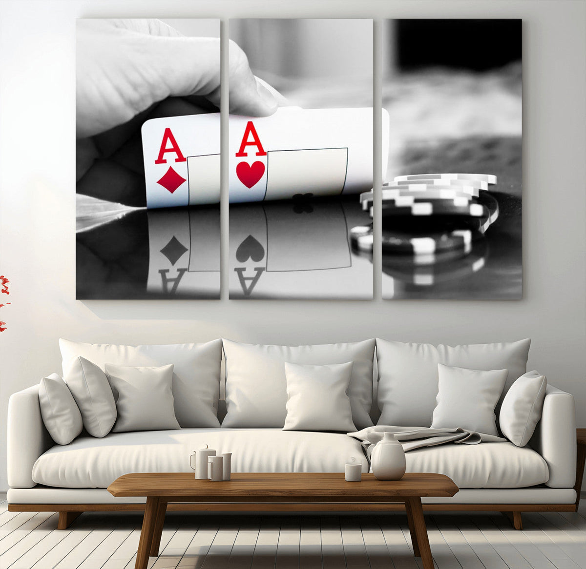 Aces Poker Art Poker Game Wall Art Canvas Print