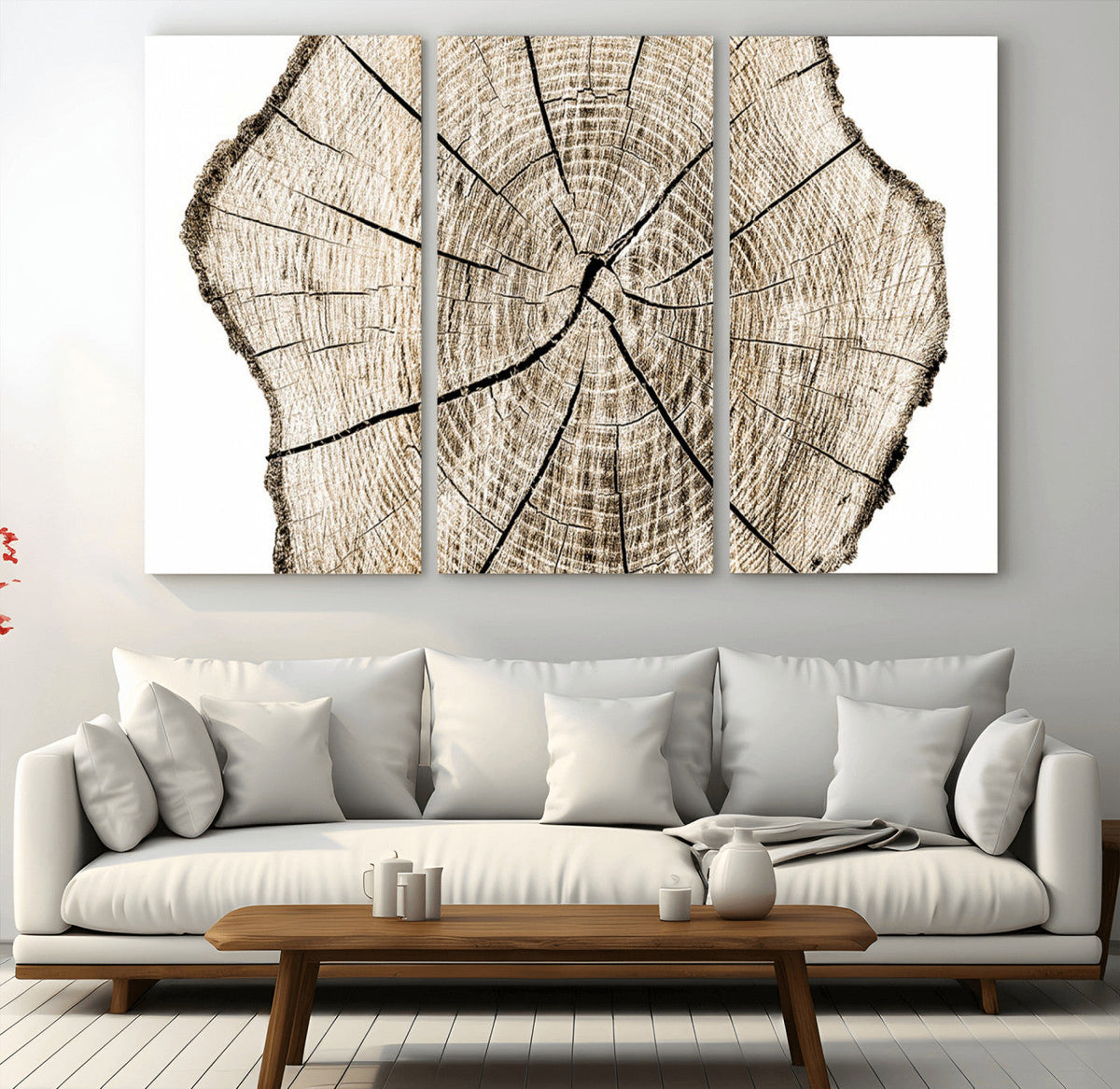 Abstract Wood Tree Ring Wall Art - Ready to Hang Minimalist