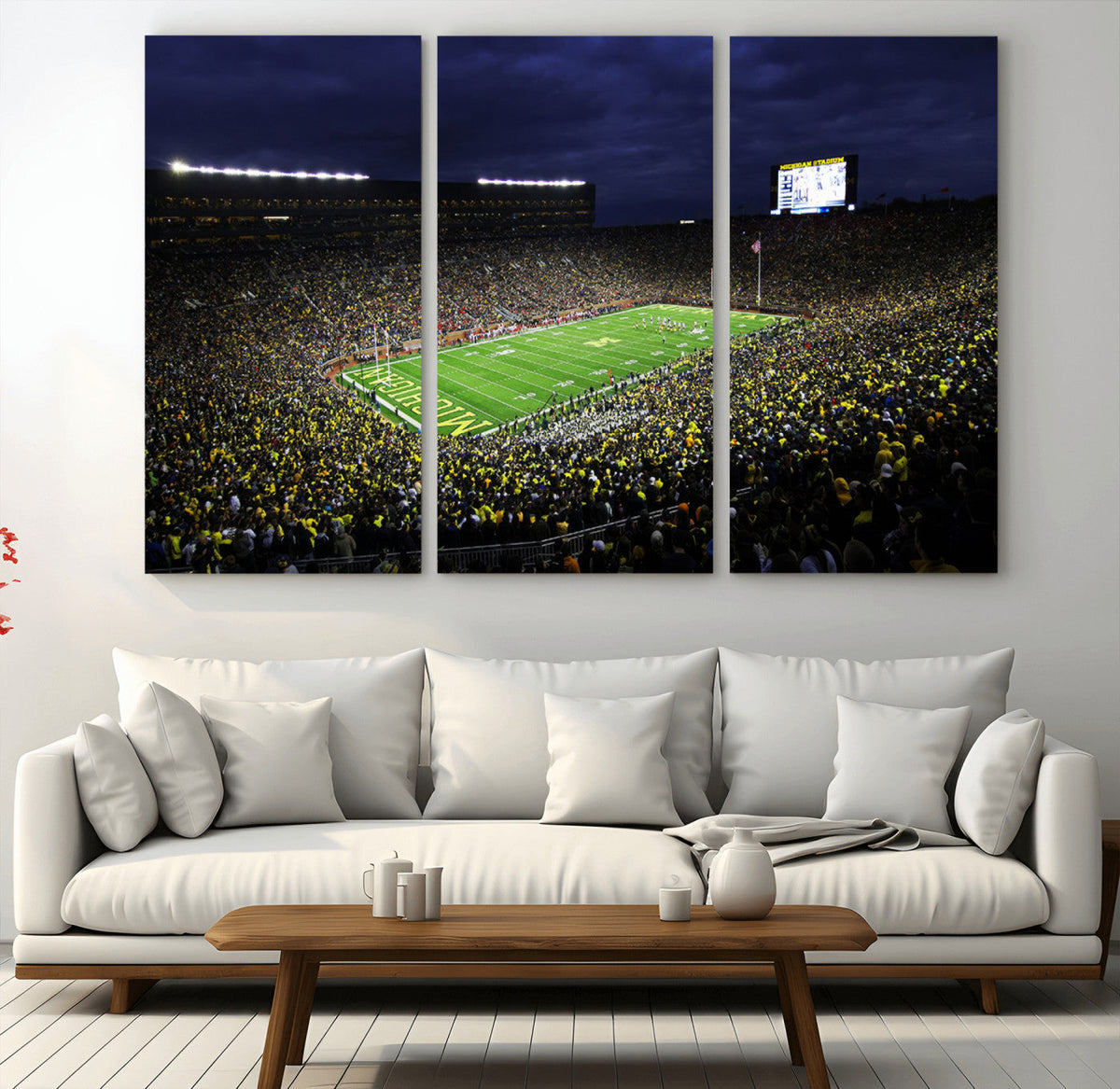Michigan Wolverines Football Canvas Wall Decor, Football
