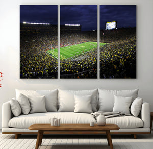 Michigan Wolverines Football Canvas Wall Decor, Football