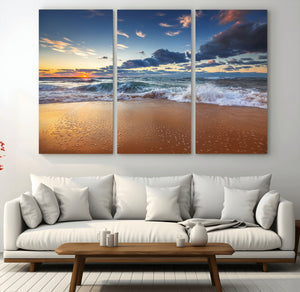Beach Canvas Wall Art - Coastal Seascape Print for Living