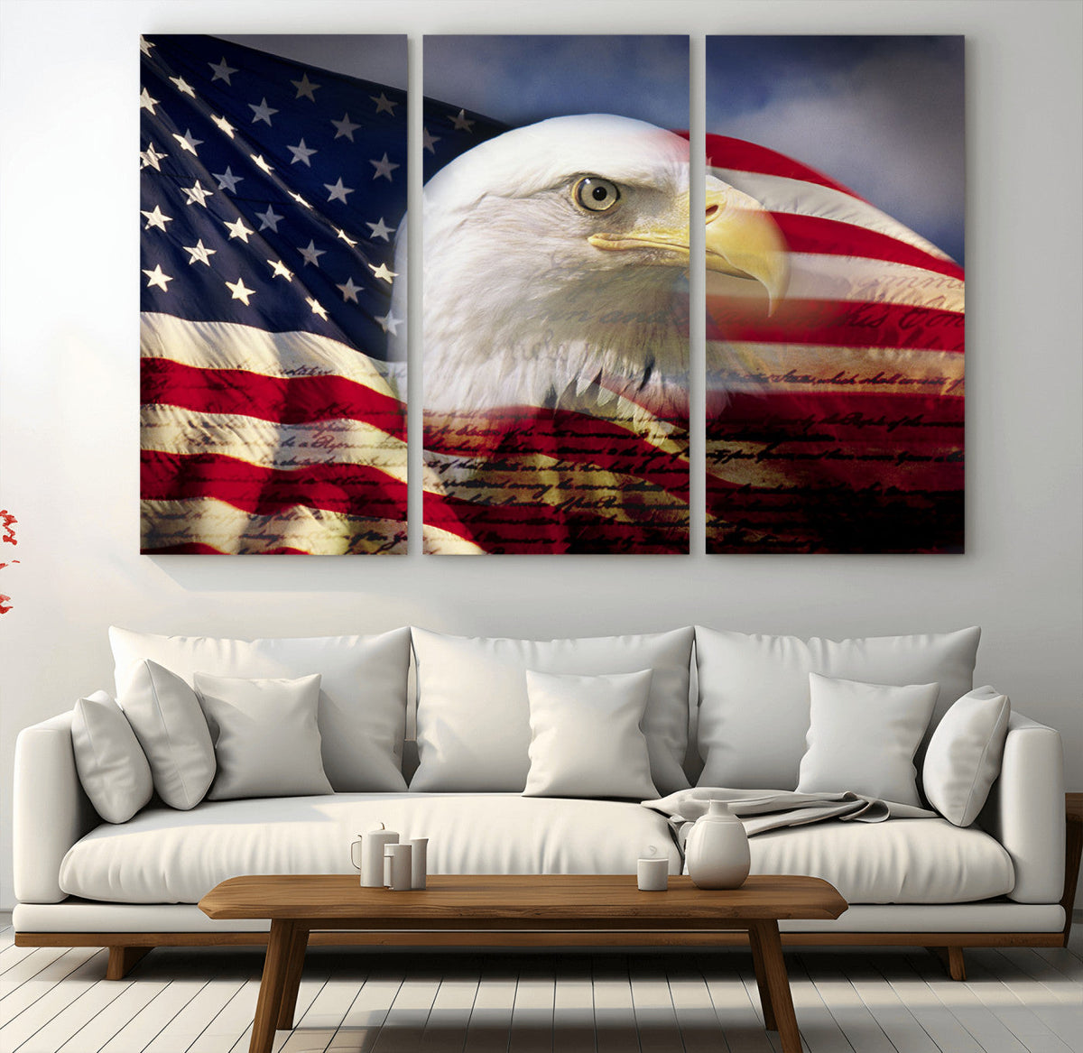 American Flag Eagle Symbol Wall Art, American Flag Eagle
