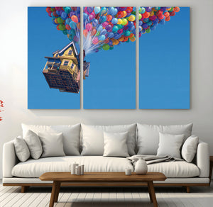 Carl Fredricksen, Up Movie Wall Art, Balloons Wall Art, Air