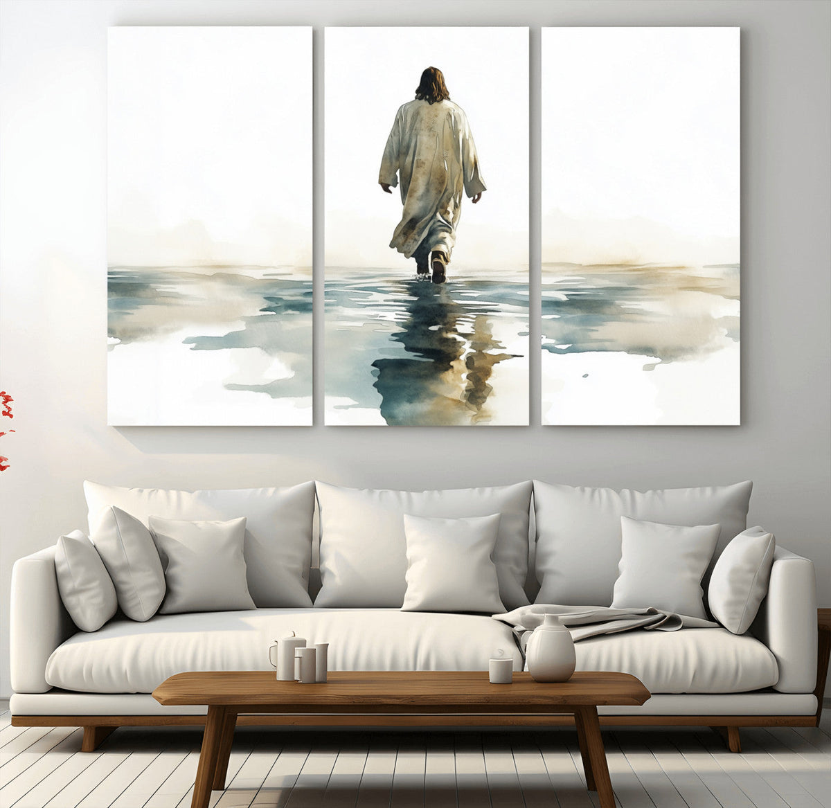 Abstract Jesus Wall Art Canvas Print, Christian Wall Art,