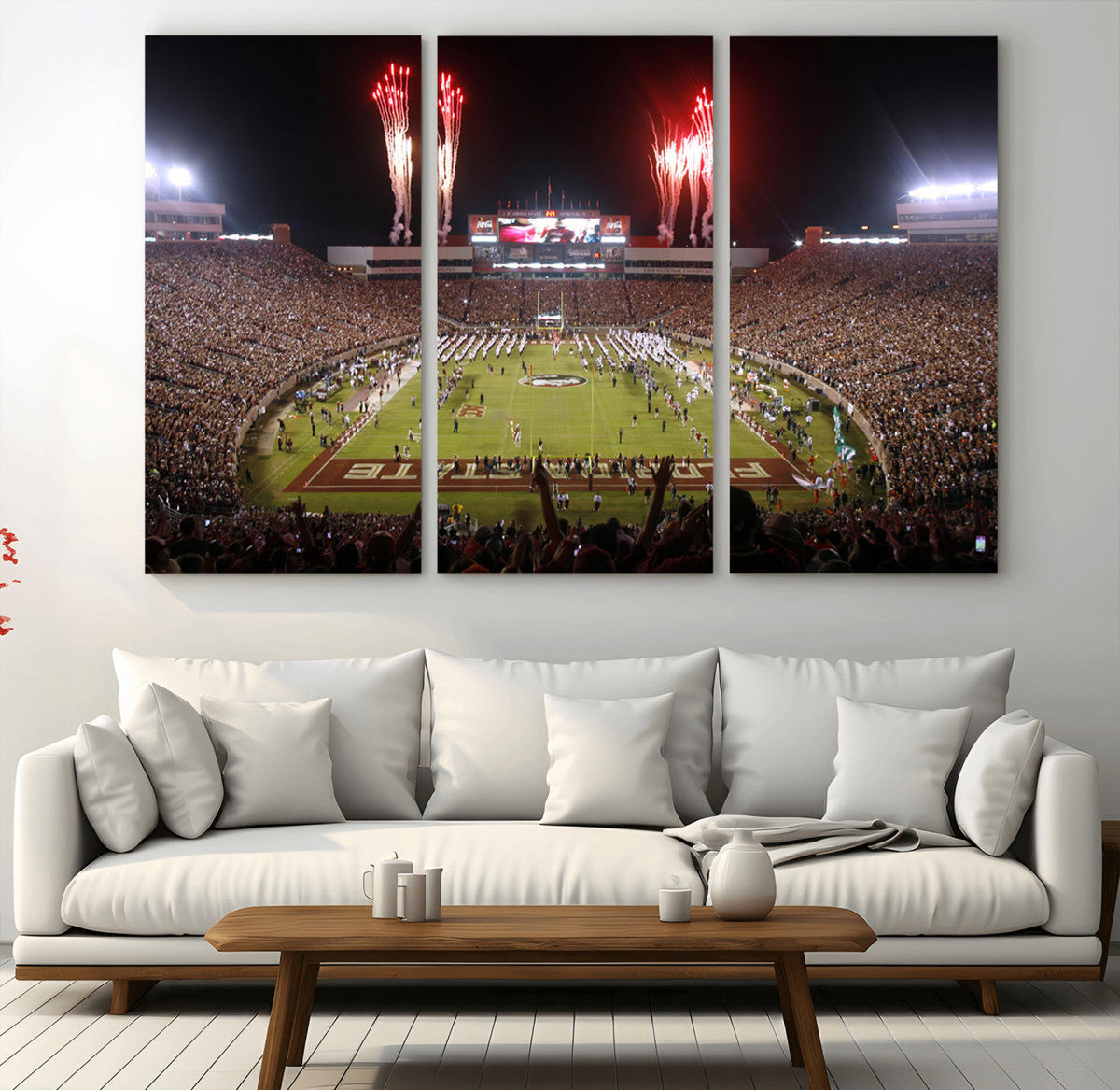 Framed Florida State Seminoles Football Team Print -