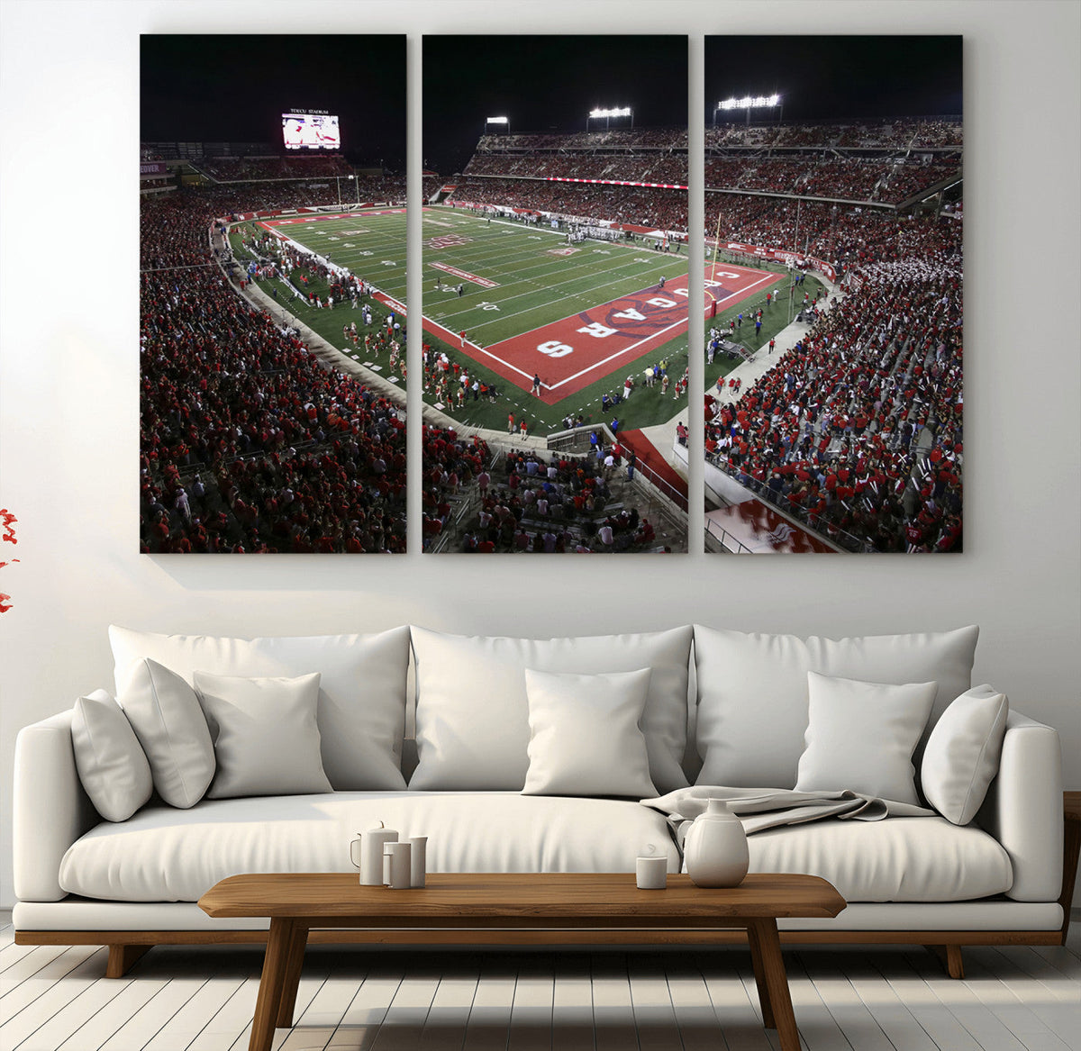Houston Cougars Football Team Print - Houston TDECU Stadium