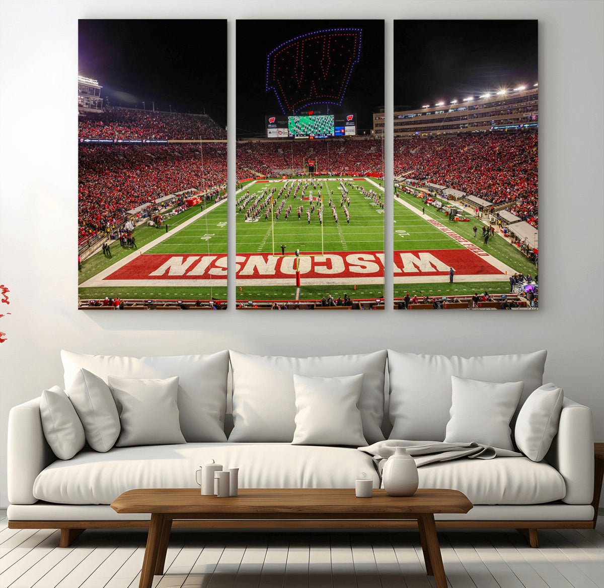Wisconsin Badgers Football Team Print Canvas- Madison Camp