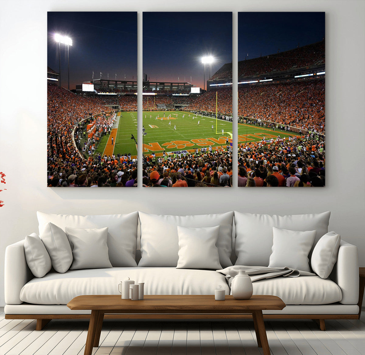 Clemson University Tigers Art Print, Football Team Print -