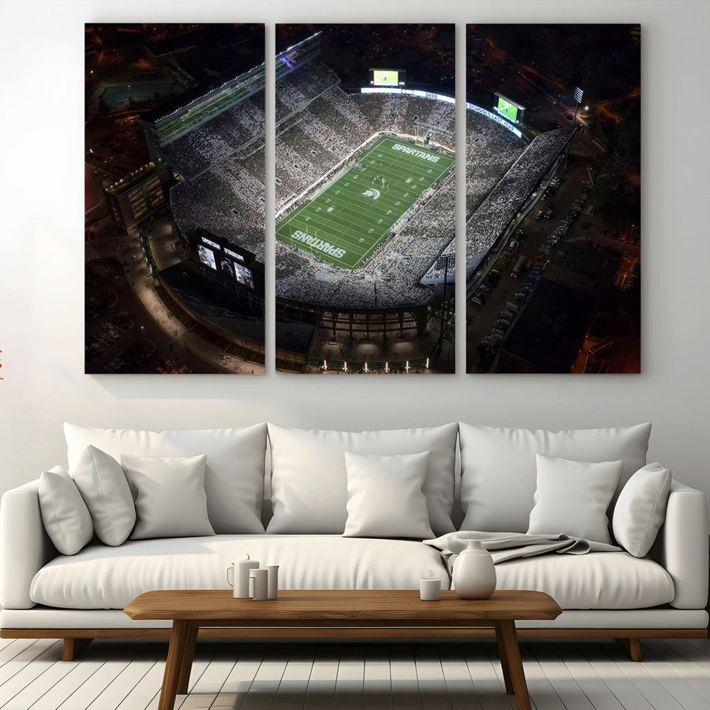 Michigan State Spartans Football Team Print - East Lansing
