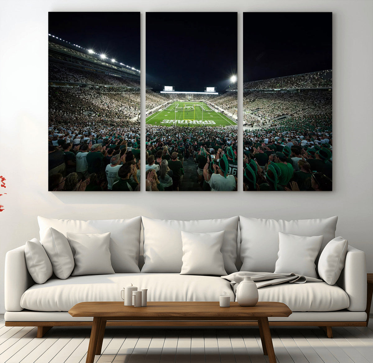 Framed Michigan State Spartans Football Team Print - East