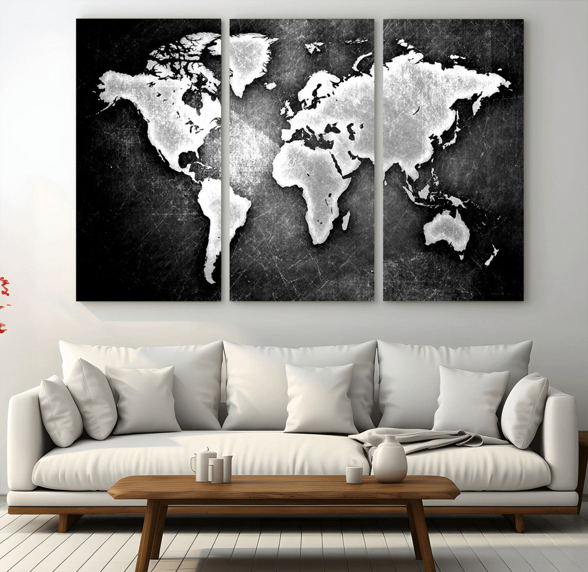World Map Wall Art Canvas Print – Framed Wall Art for