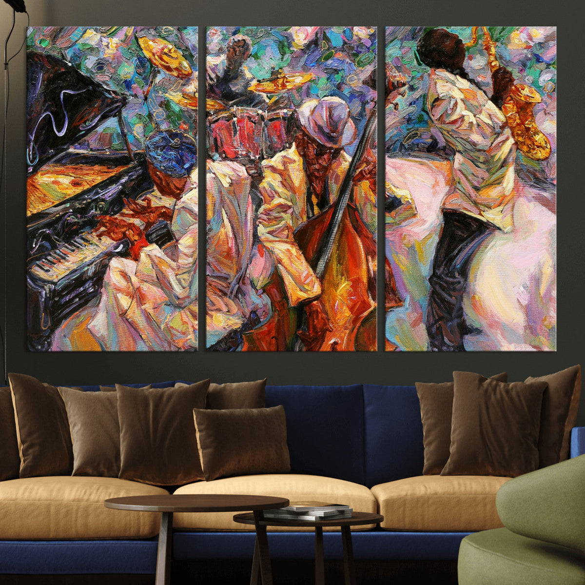 African American Jazz Art Music Abstract Wall Art Painting