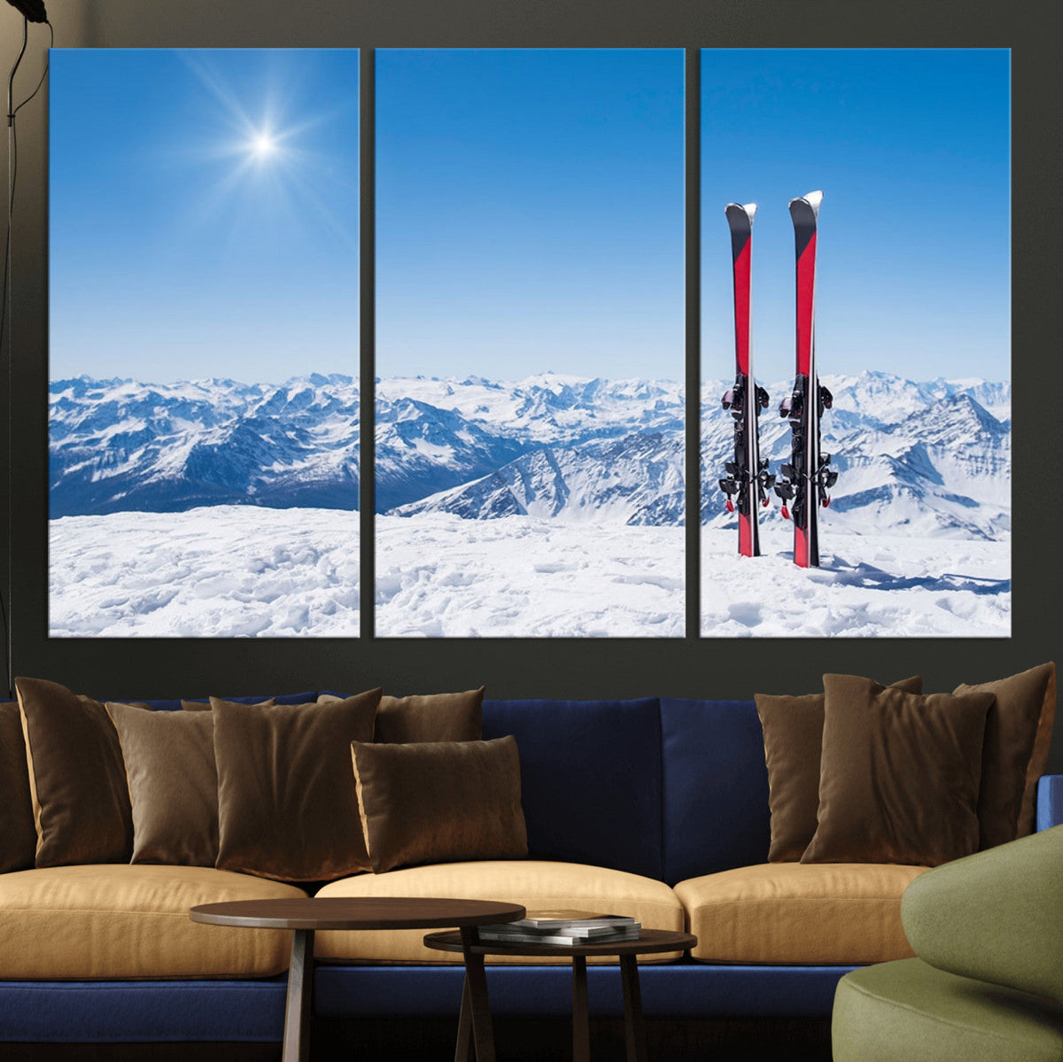 Ski Season Snow Wall Art Canvas Print