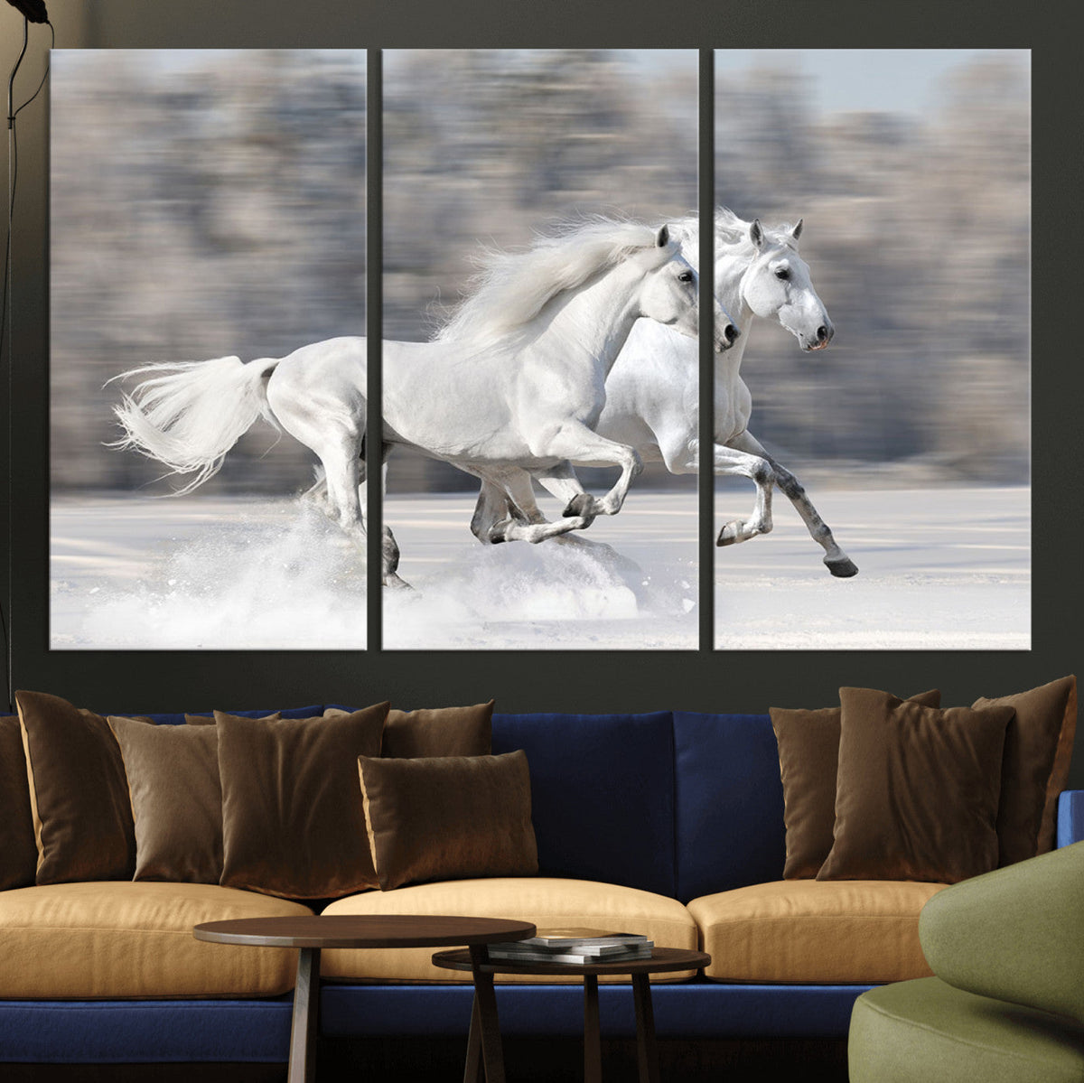 The White Horses Wall Art, Framed White Horses Wall Art