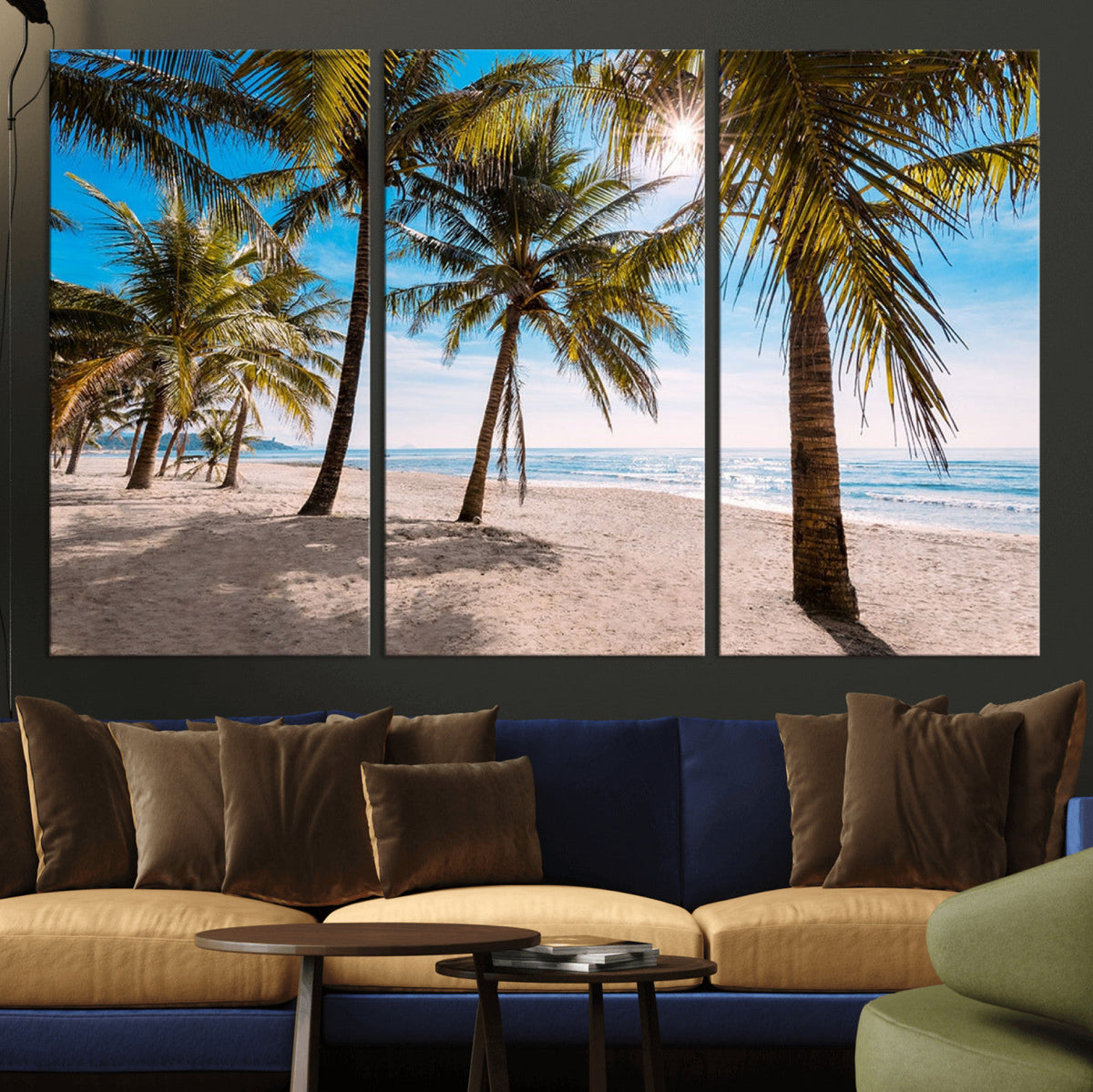 Palm Beach Tropical Island Wall Art Canvas Print