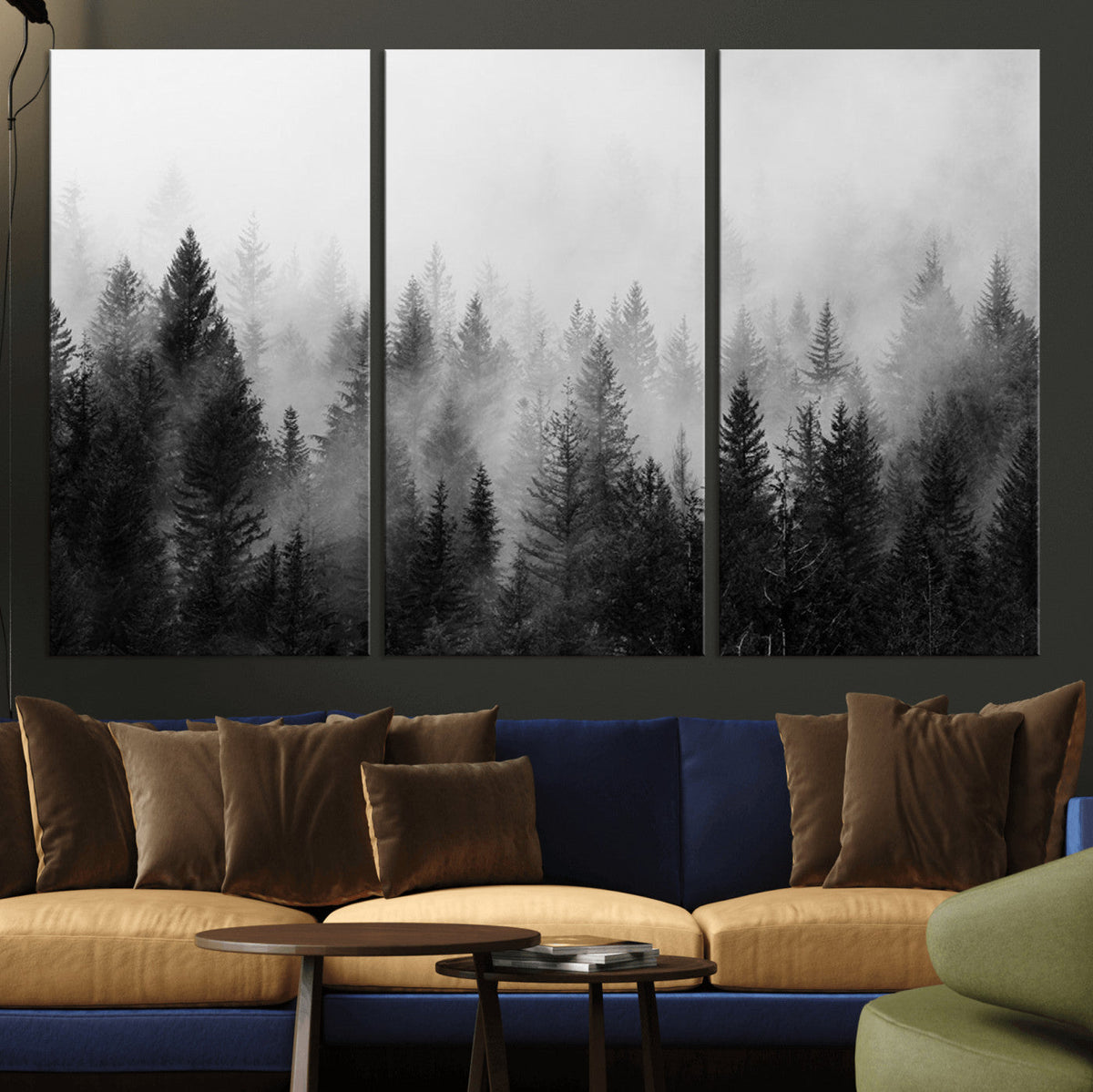 Fogy Forest Canvas Wall Art Print - Mountain Wall Art with