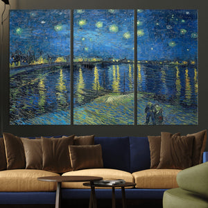 Vincent van Gogh Starry Night over the Rhone Abstract Wall