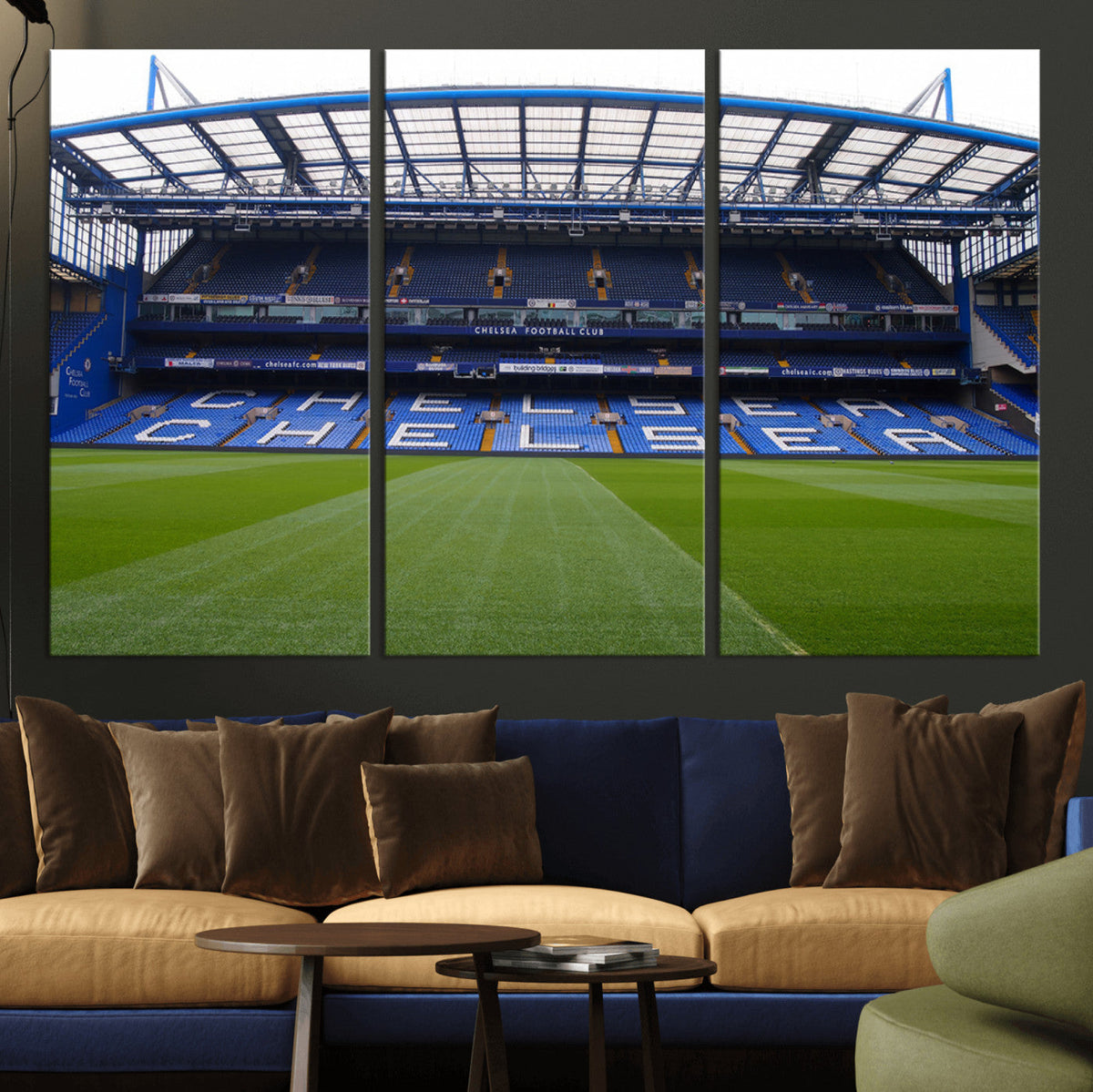 Chelsea FC Soccer Team Print - Stamford Bridge Stadium Wall