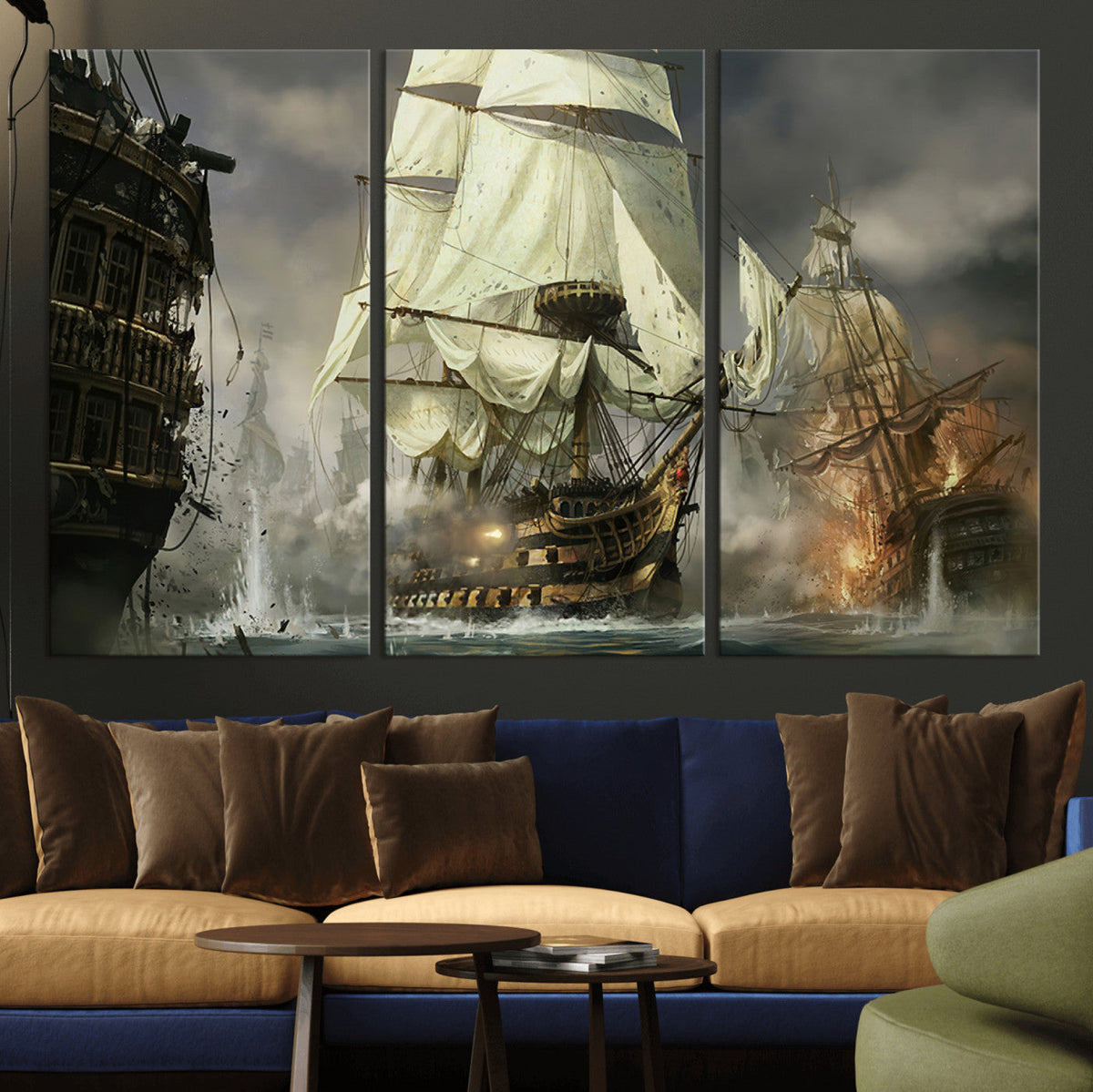 Pirate Ship War Wall Art Canvas Print