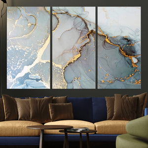 Large Abstract Marble Wall Art Canvas Print for Living Room