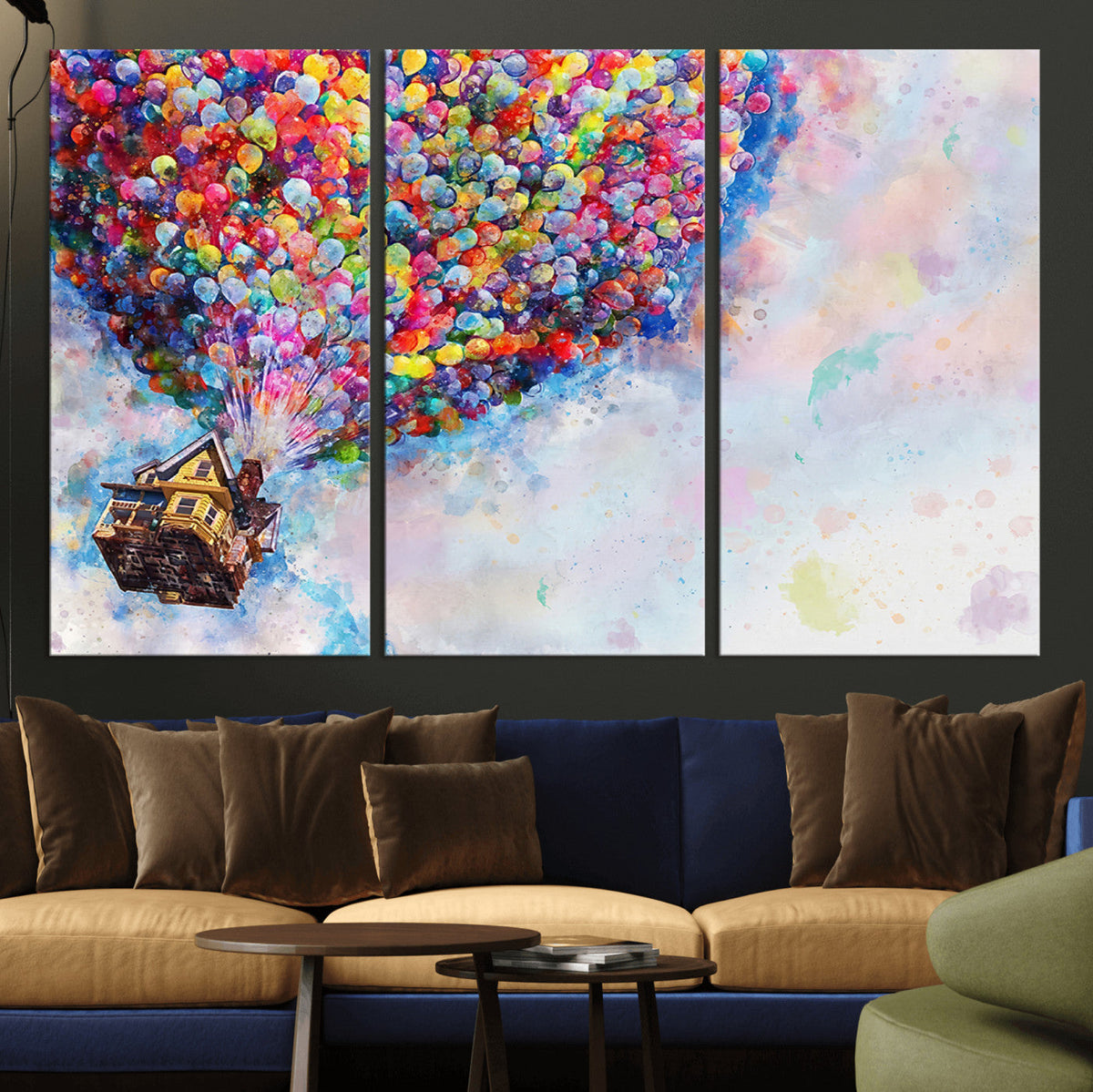 Don't Look Up Movie Canvas Wall Art - Vibrant Floating House
