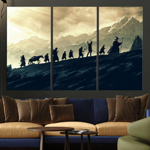 Fellowship Journey Wall Art – Fantasy Adventure Canvas Print