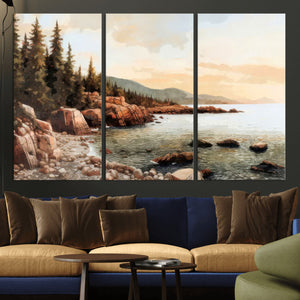 Serene Coastal View of Acadia National Park Wall Art -