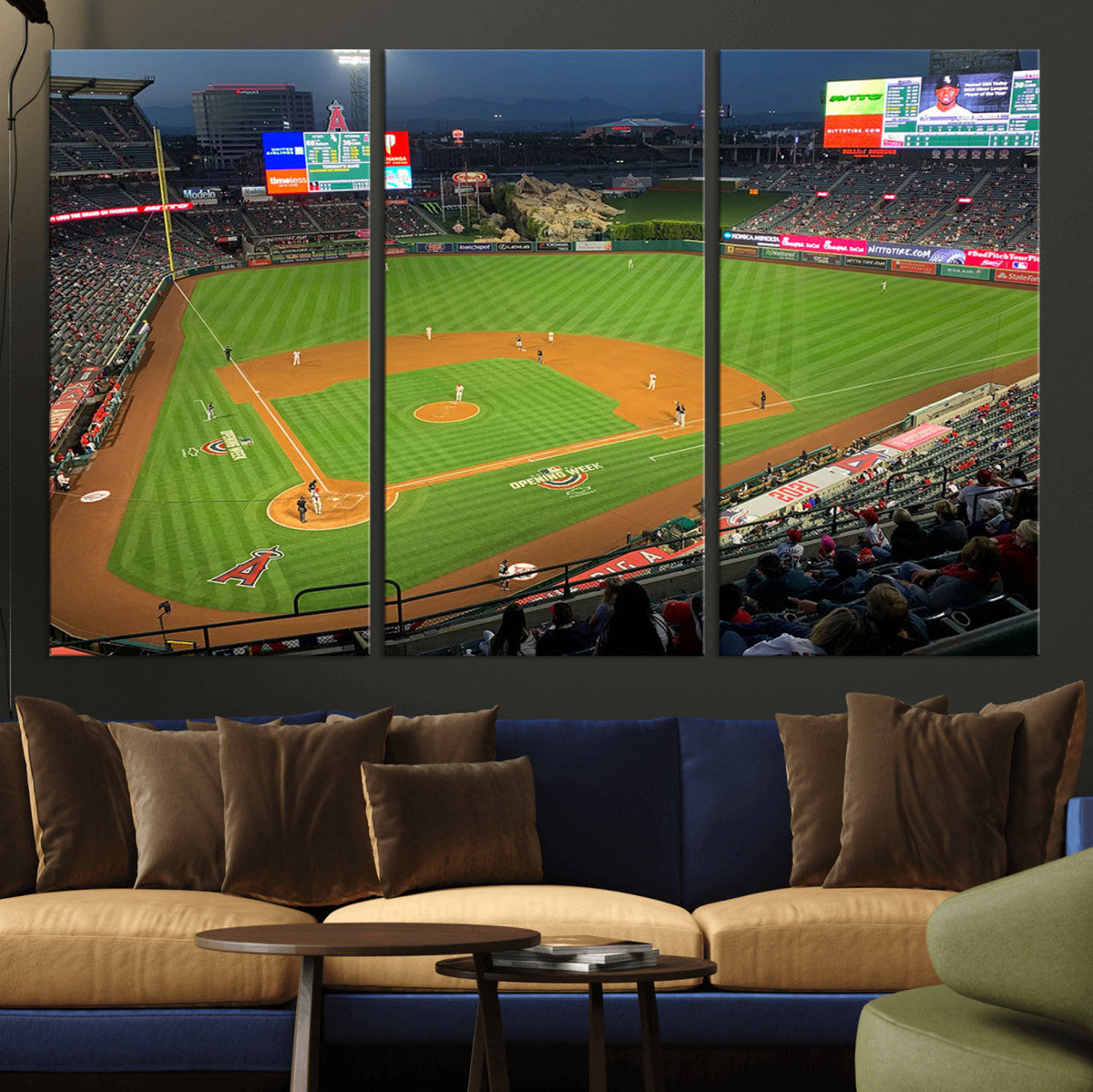 Angel Stadium Aerial Canvas Print – Los Angeles Angels