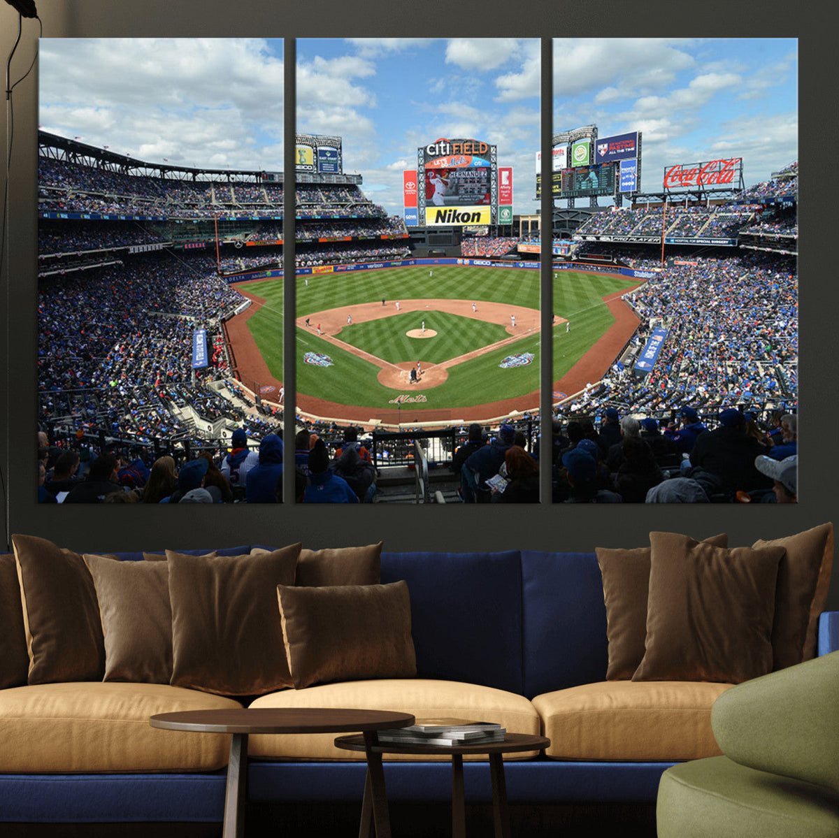 New York Mets Baseball Team Print - Citi Field Stadium Wall