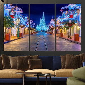 Disney Wall Art | Castle Large Wall Art Disney Magic Kingdom