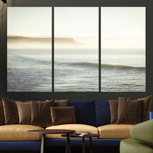 Coastal Cliffs Wall Art Canvas Print – Misty Ocean Seascape