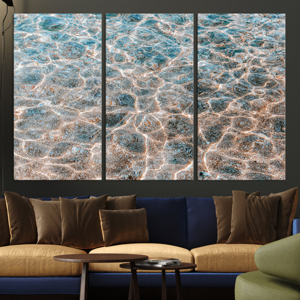 Clear Water Wall Art Canvas Print – Framed Sunlit Ocean