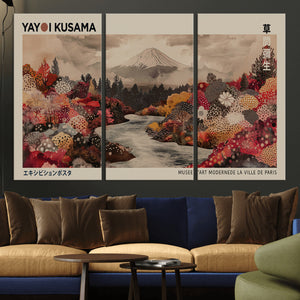 Modern Japanese Wall Art Canvas Print – Framed Abstract