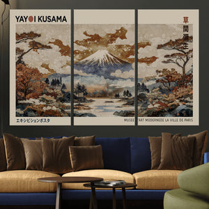 Yayoi Kusama Wall Art Canvas Print – Framed Modern Japanese