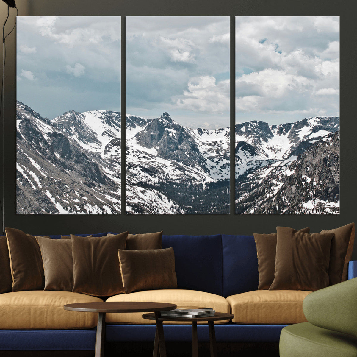 Snowy Peaks Wall Art Canvas Print – Alpine Wilderness